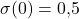 \sigma(0) = 0{,}5