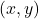 Rendered by QuickLaTeX.com (x, y)