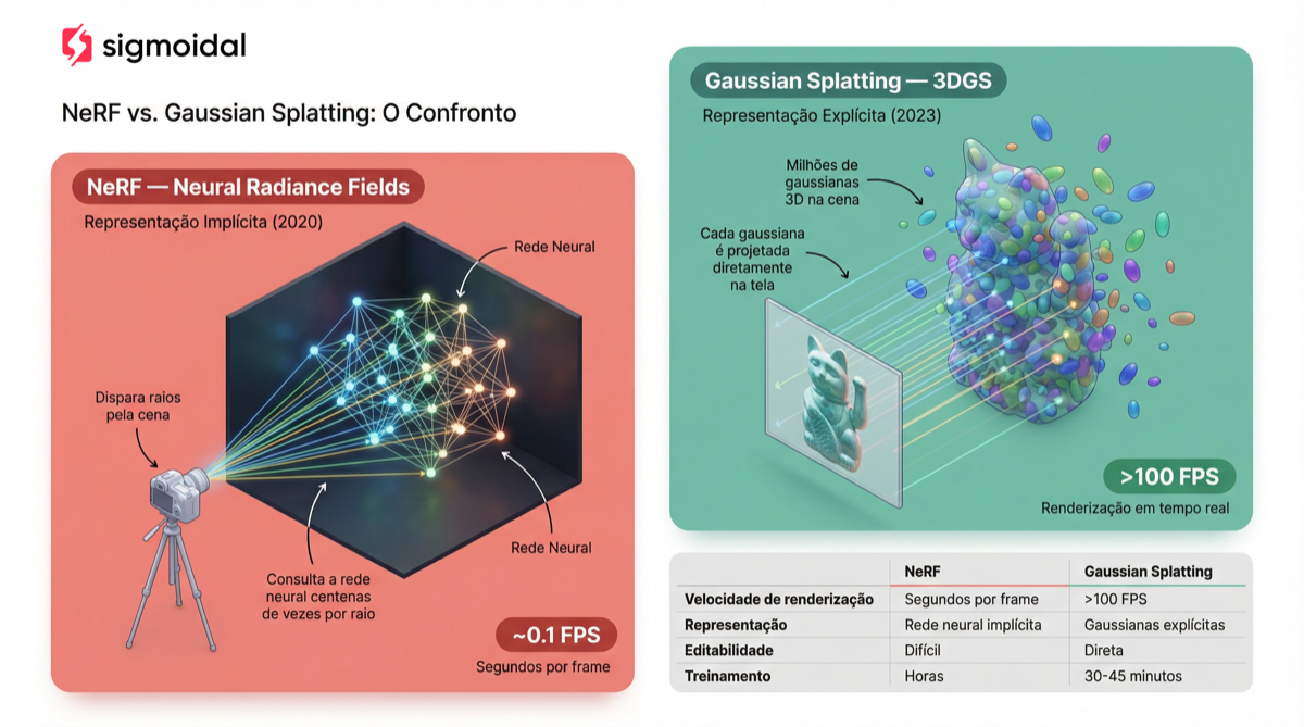 NeRF vs Gaussian Splatting