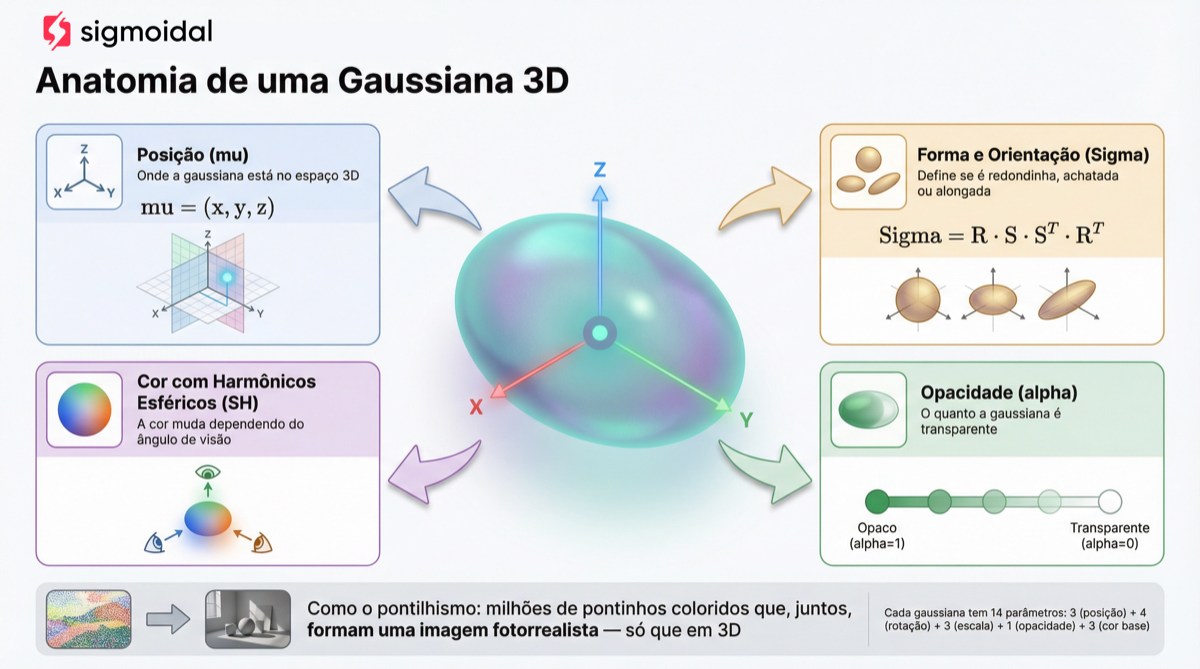 Anatomia de uma Gaussiana 3D