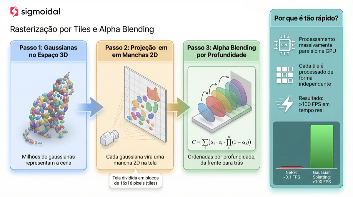 Rasterização por Tiles e Alpha Blending