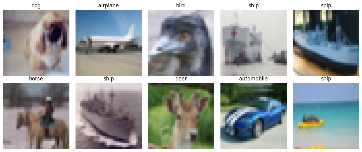 Amostras do CIFAR-10