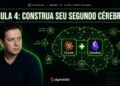 Carlos Melo ao lado de uma representação de um segundo cérebro conectado ao Claude e ao Obsidian