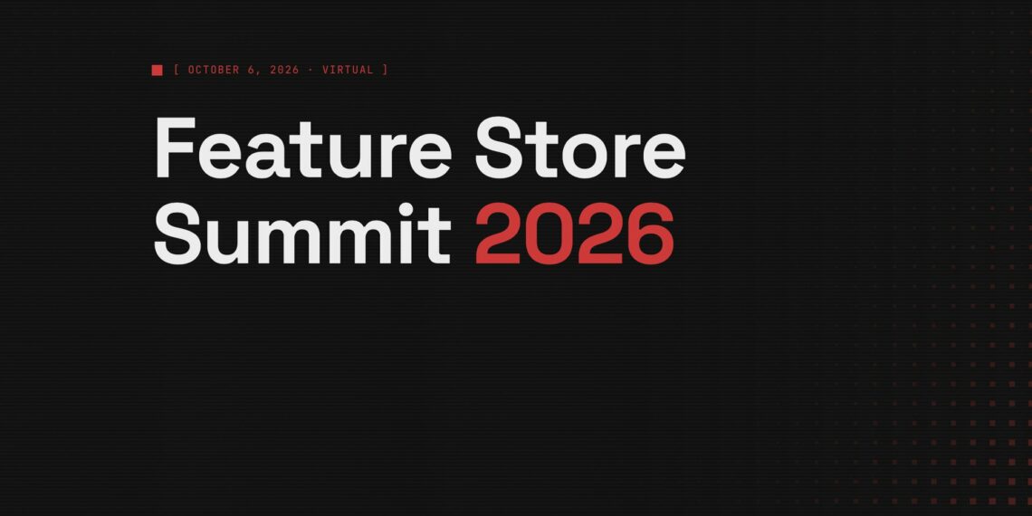 Arte oficial do Feature Store Summit 2026, com o nome do evento e a indicação de 6 de outubro de 2026 em formato virtual.
